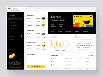 Finance Web Dashboard Design Concept app app design application application design banking concept dashboard app dashboard design design finance finance dashboard finances financial financial app fintech investment investments ui visual design user interface ux