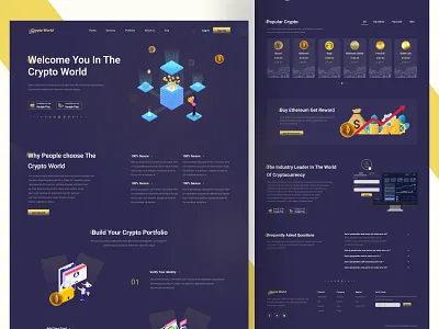 Crypto Landing Page 2023 trend binance bitcoin blockchain coin creative crypto crypto blog crypto website dapps design ethereum graphic design landingdesign landingpage magazine metamask nft nft marketplace uidesign