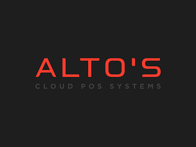 Alto's POS & Inventory branding cafe design logo logodesign point of sale pos restaurant retail ui uiux