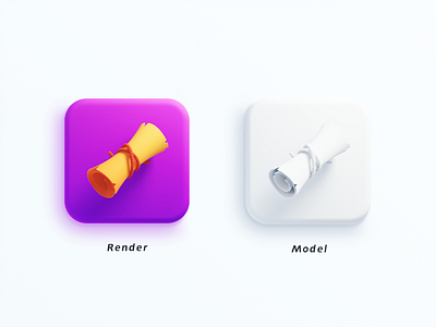 Reel Icon 3d color design icon illustration logo ui