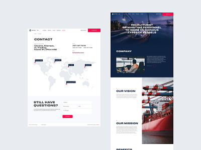 Corporate website for recruiting agency sailors corporate design interface product design screen ui uiux ux web website