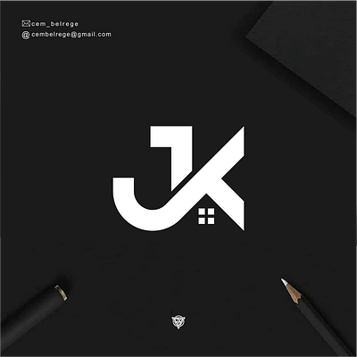 monogram JK 3d animation branding design graphic design icon illustration logo motion graphics typography ui ux vector