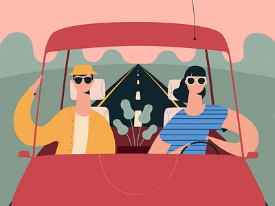 Autobahn animation autobahn dog fastfood graphic design highway illustration motion graphics music plant sunglasses