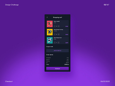 Design Challenge Day 2 : Checkout Design apps branding design mobile ui ux