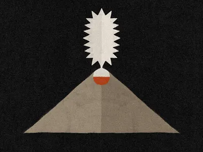 Eruption No. 3 art artist blockprint branding color contemporary design graphic design illustration ink logo modern paint print