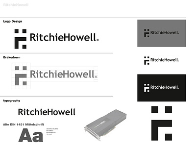 “Ritchie-Howell” logo brake down. app best dribble logos branding design designed by zei graphic design identity illustration logo logo brake down logodesigner logotypesdesign monogram r h logo typography ui ux vector