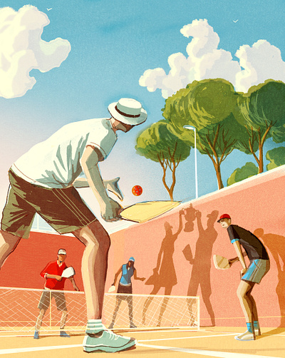 Sandbagging alex green digital editorial folioart illustration sport summer