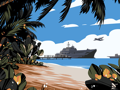 Chagos conceptual digital ed tuckwell editorial folioart illustration
