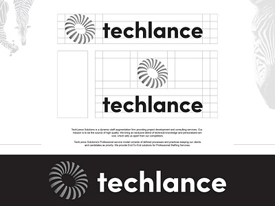 “Techlance” logo brakedown 🦓 app best dribble logos black and white logo brand identity branding circle logo brake down creative brakedown design designed by zei graphic design identity illustration logo logo brake down logo type ogotypeclub photoshop tech logo ui zebra logo