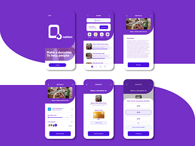 UI Design - Charity app app appdesign branding design graphic design illustration logo typography ui uidesign ux vector