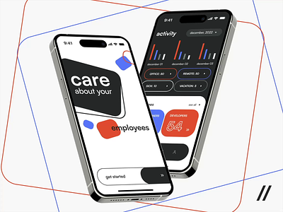 Wellness Mobile IOS App for employees android animation dashboard design diagrams employees healthy hr hr tool interaction interface ios mobile mobile app mobile ui tool ui uiux ux wellness