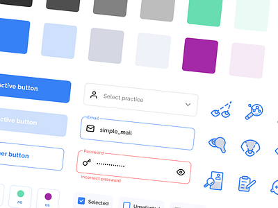 UI Kit atomic design button design design system icon set iconn icons inputs kit product symbols ui kit ui ux web