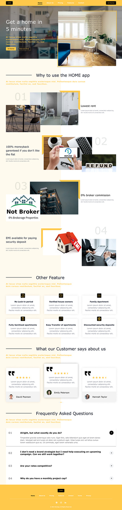 Home Page - FAQ section design faq ui ux website