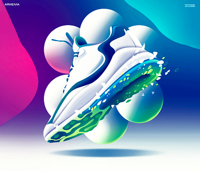 Arkema anual report - Biosourced Plastic branding company cover design ecology futur illustration magazine sneakers transition vector