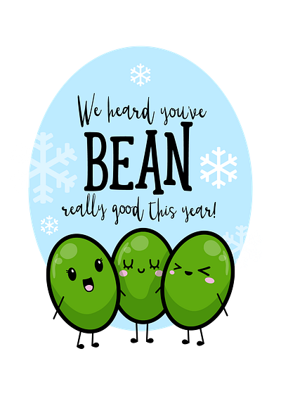 Edamame Greeting Card bean beans christmas card edamame farm design greeting card holiday card mackellar farms