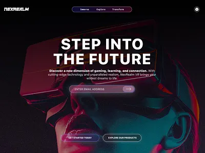 VR brand Hero design figma free hero design landing page template ui design uiux vr web design