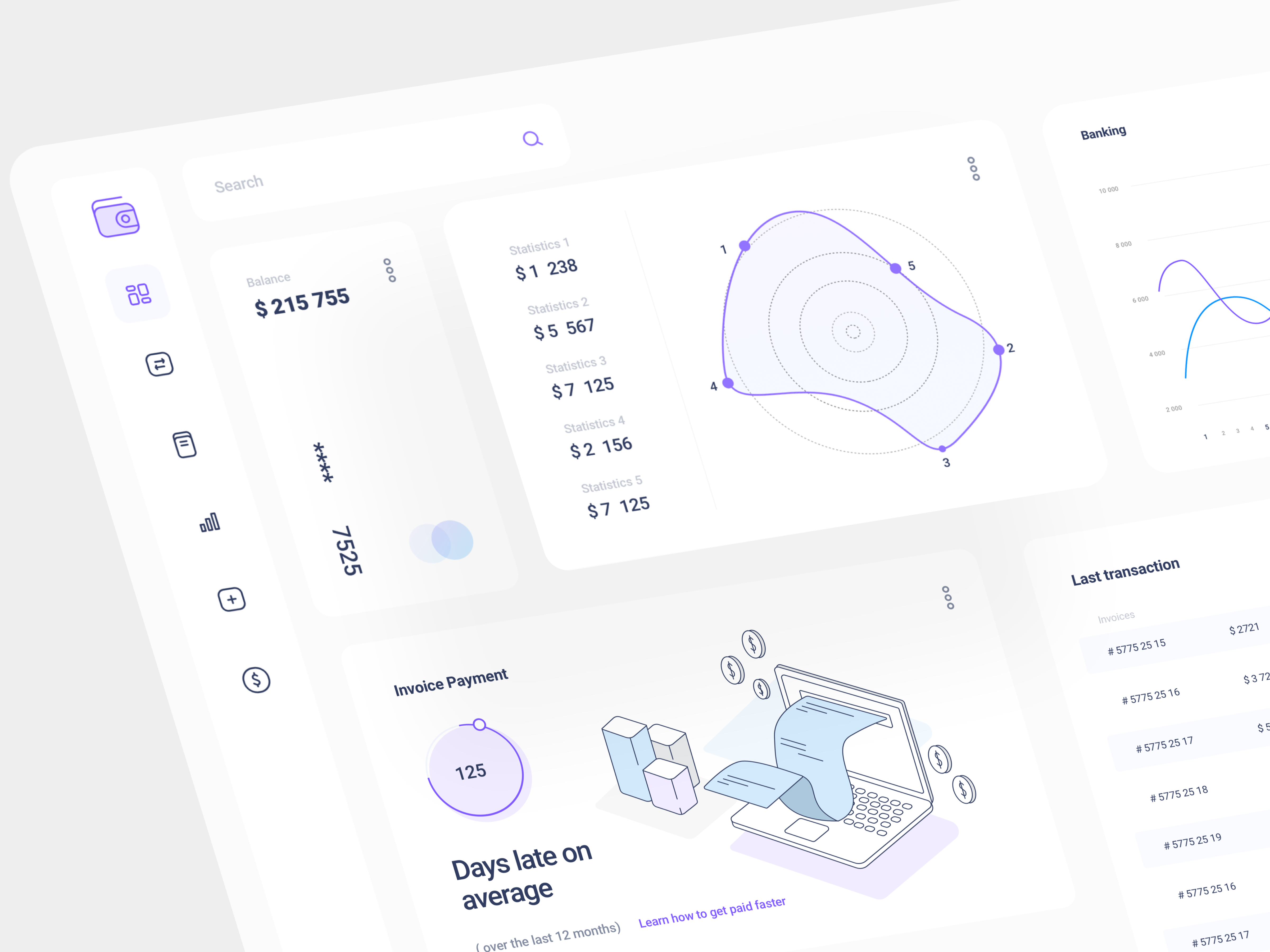 Example of Dashboard Interface (7 Screens)