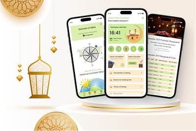 Ramadan Kareem - App For Ramadan Tracker & Reminder app design call to prayer concept daily tracker dark mode design homepage islamic app islamic concept mobile app mobile ui ramadan ramadan app ramadan app design ramadan app ui reminder app task manager time prayer ui design user interface