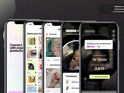 Influencer Live Streaming App branding design graphic design illustration logo search ui ux vector web design