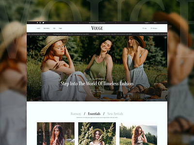 Vouge - Clothing Ui Design clothingstore design ecommerce fashion minimalist modernaesthetics onlineshopping productshowcase responsivedesign uiux vouge webdesign