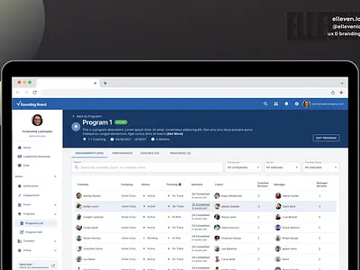Leadership Coaching Management Platform branding design graphic design illustration logo search ui ux vector web design