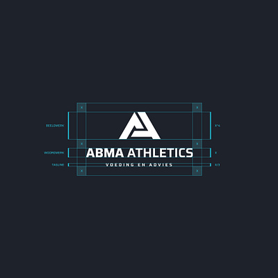 Logo Lockup for Abma Athletics aa logo grid gym health letter a logo lockup logo logo lockup logogrid monogram logo