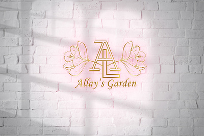 Flower Logo with letter A & L clothing logo feminine logo flower logo graphic design lettering vector