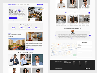 Bluesky - web design concept for real estate agency design illustration logo ui ui design ui ux user experience user interface ux ux design