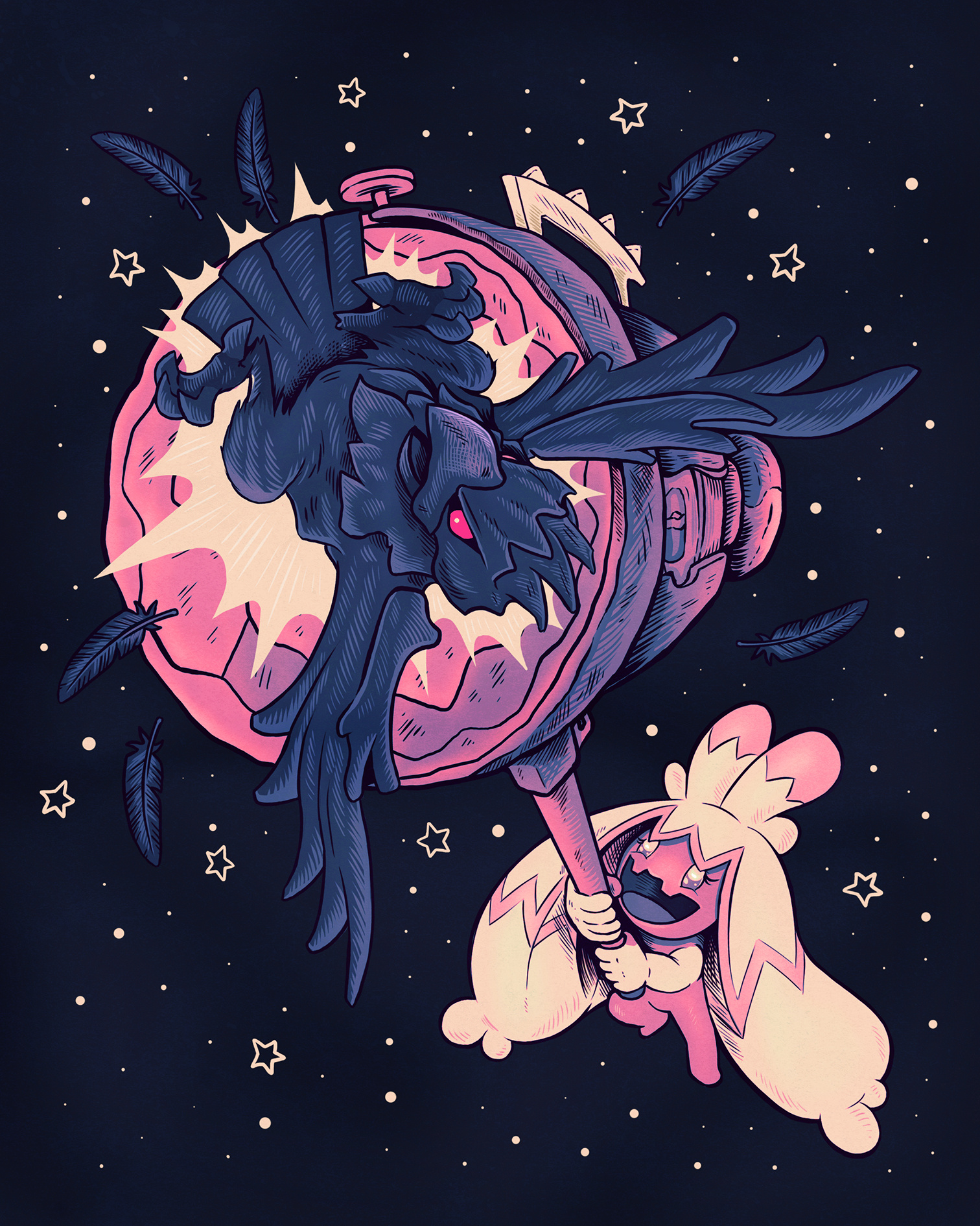 Tinkaton art cute design draw drawing fan art illustration pokemon