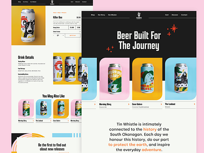 Tin Whistle Brewing Co. Website beer branding craft brewery daily ui illustration interface minimal ui ux web design web marketing website design