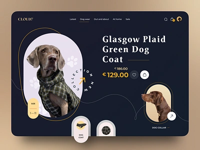 Pet Store Website animal care cute design dog ecommerce fashion landing modern page pet puppy shop store ui ux web website