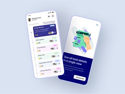Employee Task Management app design redesign ui ux