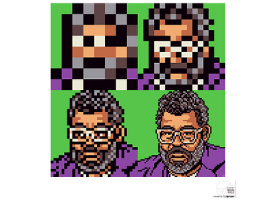 NeoPop Jordan Peele 80s 90s design graphic design illustration logo nft photoshop pixel ui