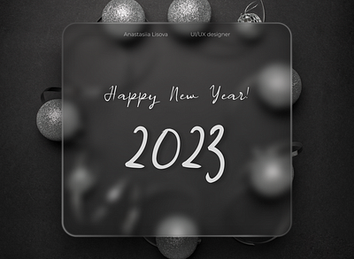 Happy New Year glass design art design glass glassmorphism graphic design new year ui