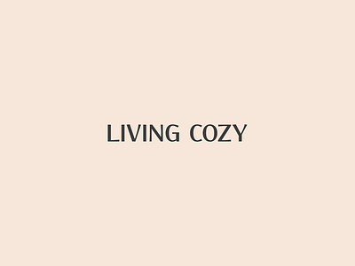 Living Cozy branding furniture letspanda logo minimalist type typography wordmark