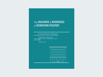 The Buildings & Businesses of Downtown Freeport Book Cover bold book book cover building businesses cover design design freelance design graphicdesign graphicdesigner illustration layout line art line work mid century minimal minimal illustration modern type typography