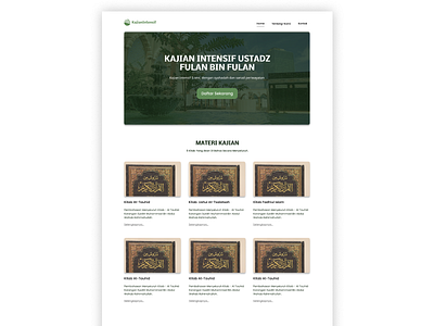 Landing page website event kajian intensif branding design landing page ui ux