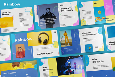 Colorfull Presentation template app branding design digital graphic design ui ux