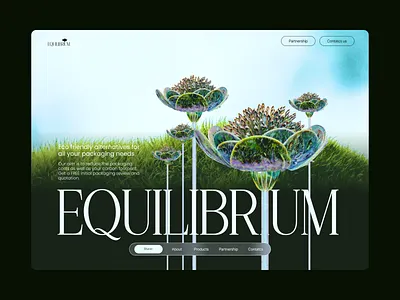 Eco packaging company in green colors. 3d branding design figma graphic design hero section logo typography ui ux web website