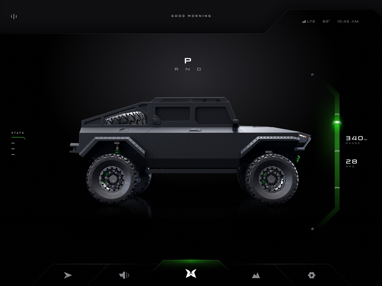 Example of Viteza 3d Truck UI