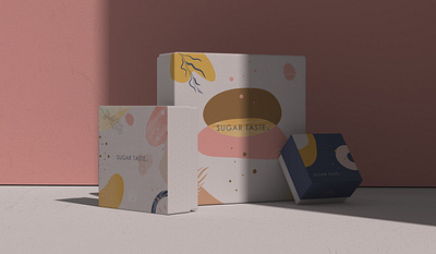 Sugar Taste | Brand Identity brand identity cake box cake branding cake store cookies friendly fun natural ingredients organic sweet box sweet brand