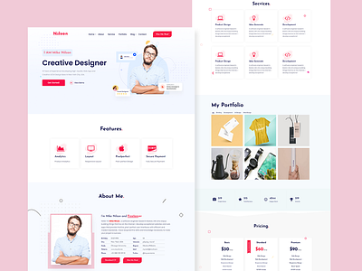 Nilson – Personal Portfolio/Resume Template design graphic design personal portfolio template typography ui ux