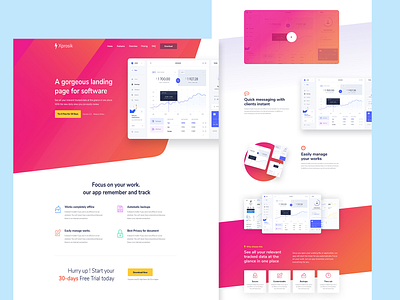 Xprosik – Saas Software App Startup Landing WordPress theme app saas product typography ui ux