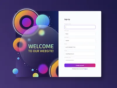 Sign Up Page design desktop sign up sign up page signup signup page ui uiux ux