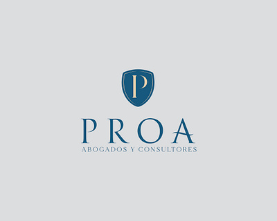 Proa Lawyers badge blue brand branding design elegant graphic design law lawyer lawyers logo luxury typography vector