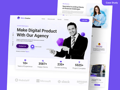 Company Landing Page UIUX agency agency landing page agency modern landing page agency webpage company landing page dailyuichallenge dashboard design digital company landing page landing page modern landing page netrocreative uxui