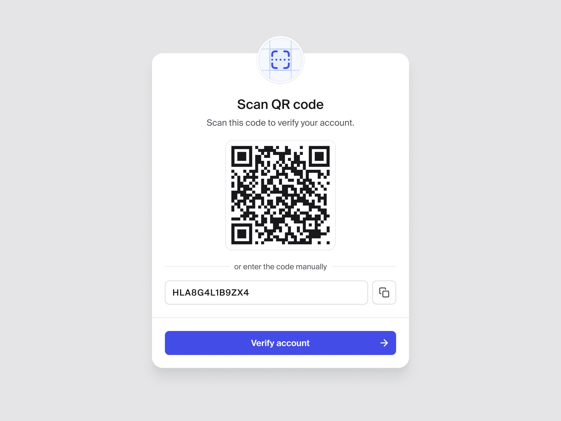 Enter Qr Code Manually