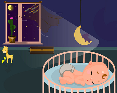 Sleep under rockets design graphic design illustration vector