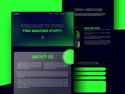 MODERN DARK THEME WEB DESIGN awesh awesh choudhary black dark dark mode dark theme design dark theme website design frontend gradient graphic design green landing page design new design theme shopify web design store landing page web design website desing
