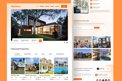 REAL ESTATE WEB LANDING PAGE DESIGN awesh awesh choudhary css graphic design html javascript landing page design modern web design modern web landing page new design real estate design real estate landing page shopify landing page design store landing page design ui web design website design website landing page design